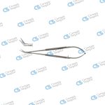 JACOBSON Micro scissors round handle fine blades 45 deg angled