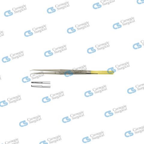 Micro tissue forceps counter balanced handle diamond coated jaws 1x2 teeth