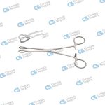 FOERSTER Sponge holding forceps serrated jaws curved