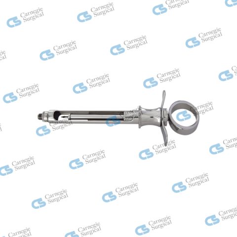 Dental cartridge syringe with US thread cw-type, ergo, 1.8 ml with harpoon aspiration