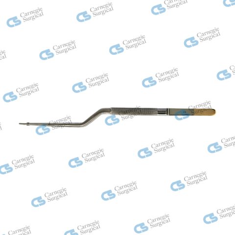 TEBBETTS Forceps, bayonet shaped, round handle TC