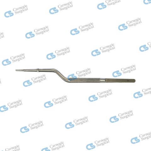 TEBBETTS Forceps, bayonet shaped, round handle