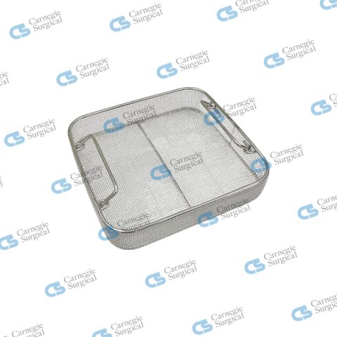 Micro mesh tray with drop handle